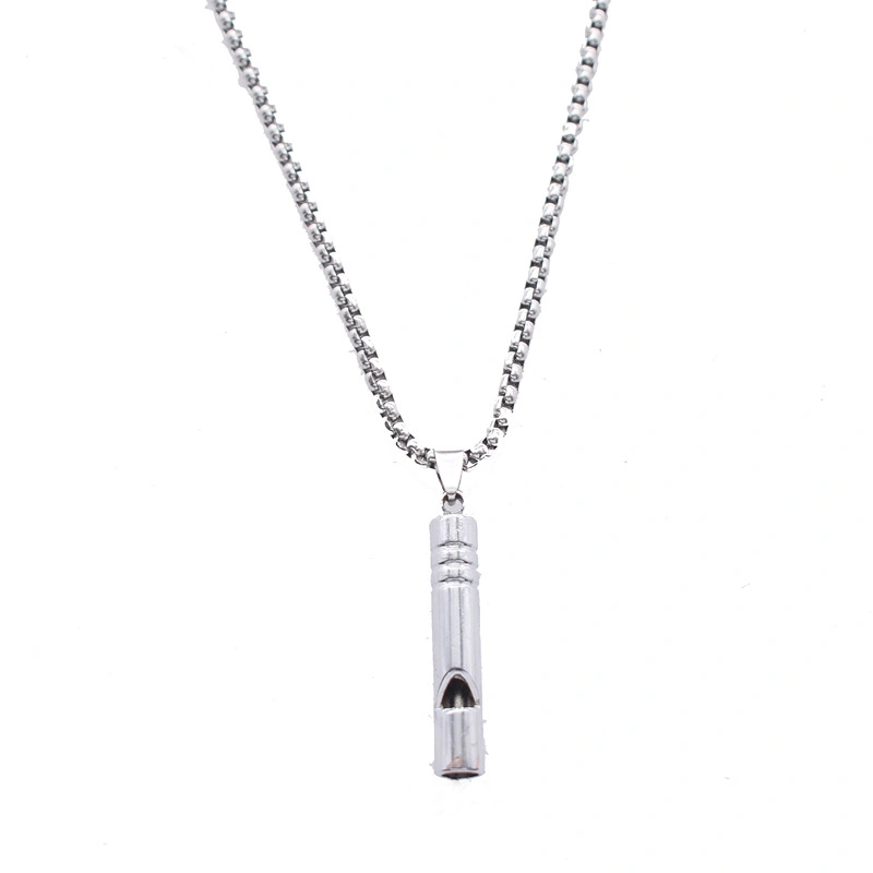 Factory Wholesale/Supplier Whistle Pendant Necklace Male and Female Hip Hop Couple Fashion Ornaments