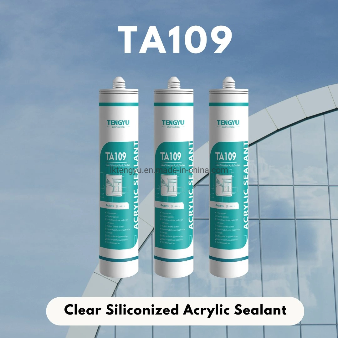 280ml 300ml 600ml China Medio Ambiente resistente a la intemperie Cristal flexible de Firestop Ambiental Junta transparente base de agua silicona Esguince sellador acrílico