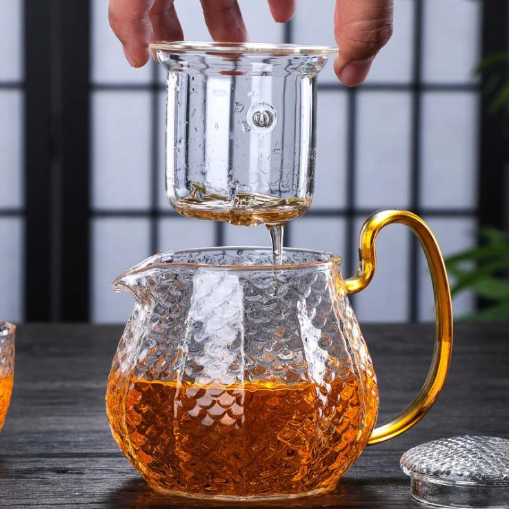 Chinese Style Creative Tea Set Tea Glassware Teapot Flower Tea Kettle Hot Water Glass Bottle