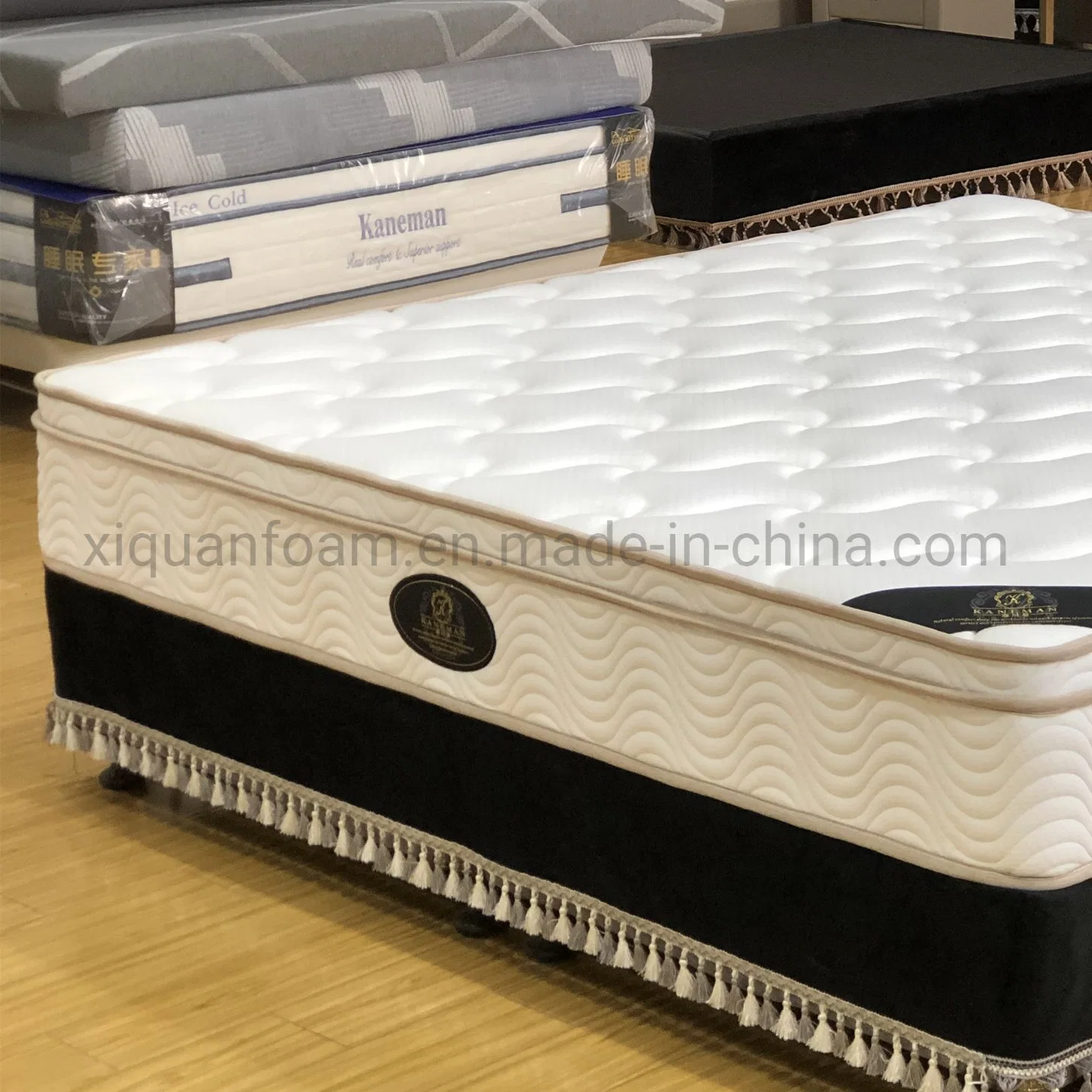 Compressed Euro Pillow Top Pocket Spring Mattress in a Box