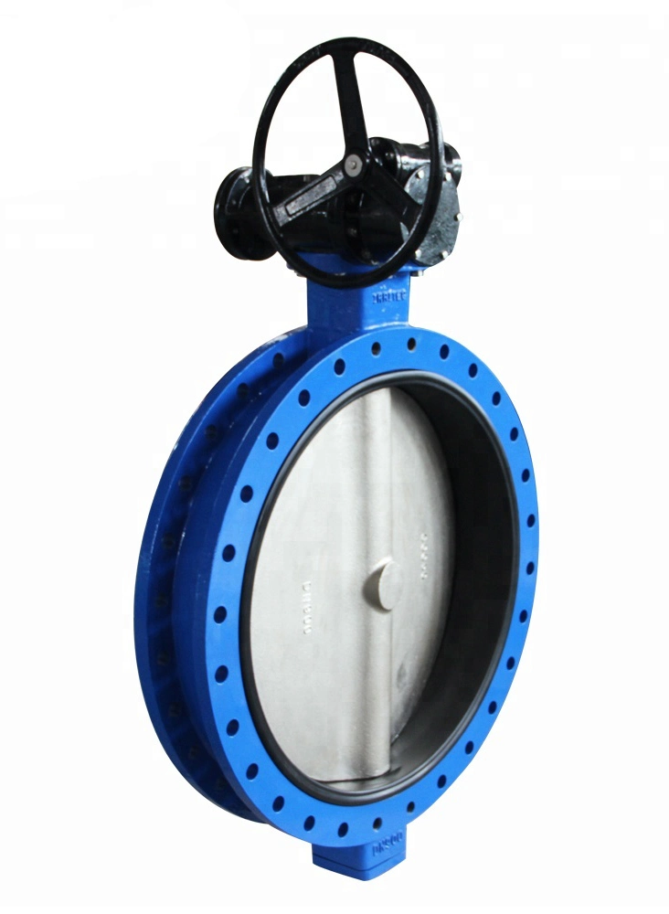 A395 Ductile Iron Double Flanged U Pattern Pinless Butterfly Valve with CE ISO Wras Acs Approved