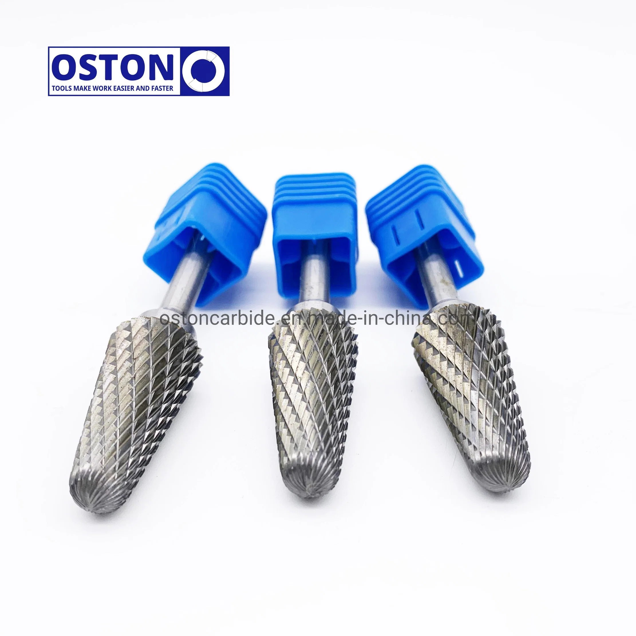 L Type Ball-Nosed Cone Shape 6mm Shank Double Cut Tungsten Carbide Metal Milling Cutter