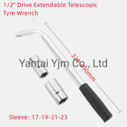 320mm-490mm Extendable Telescopic Tyre Wrench, Length Adjustable L-Tire Wrench