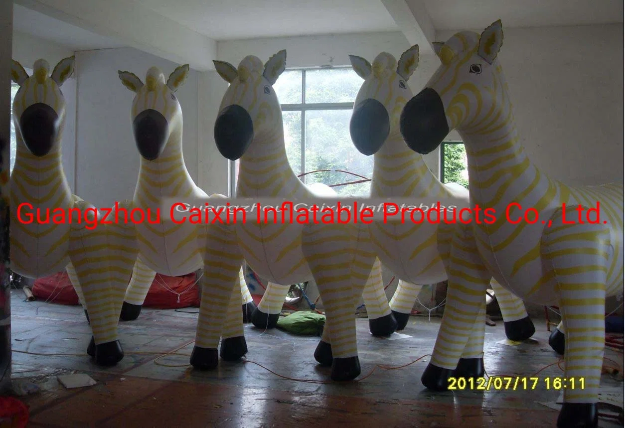 Almofada insuflável impermeável Modelo Zebra Zebra flutuantes infláveis do Party Mascot