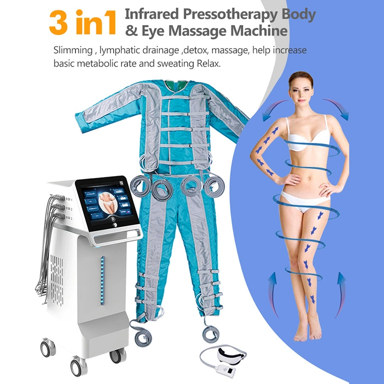 24 corps d'airbag complet Presoterapia Pressotherapy professionnelle drainage lymphatique Pression d'air