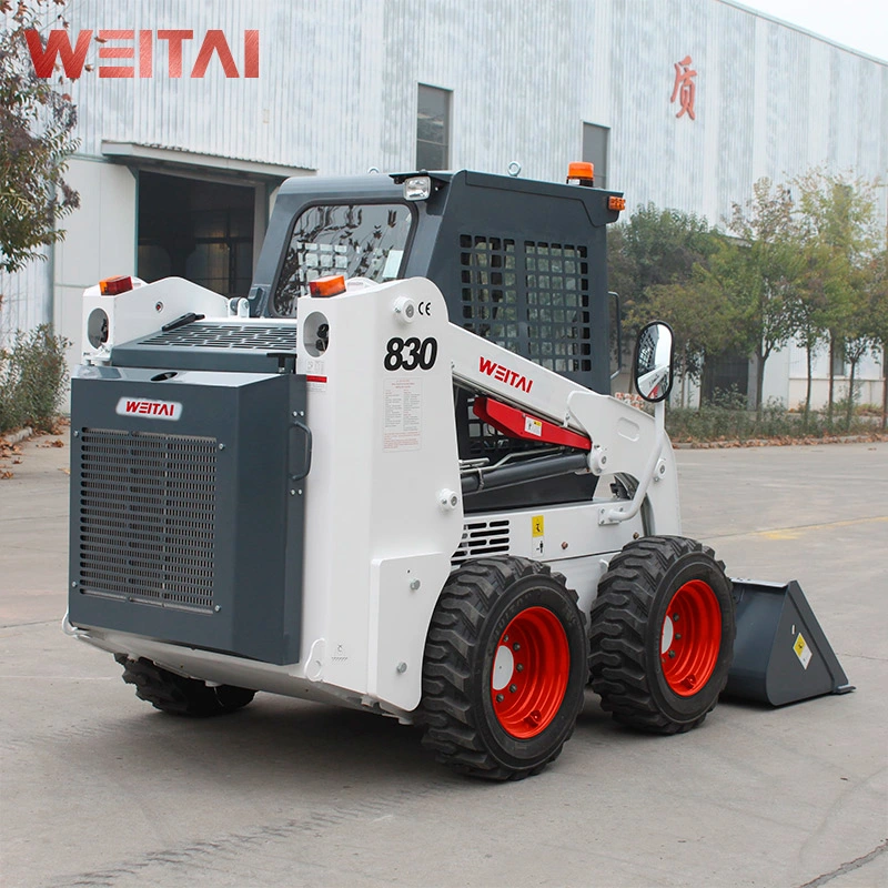 Wholesale/Supplier Factory Direct Supply Small Mini Hydraulic Skid Steer Loader with Various Attachments 830 Kg Rated Load Wheel Loader