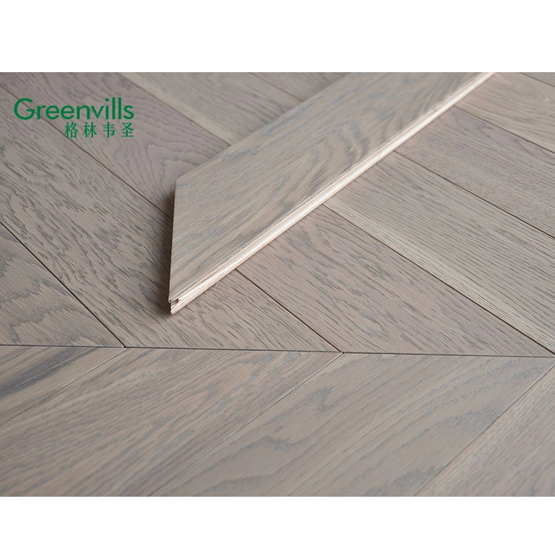 Hottest! 45 Degree White Oak Wood Flooring Chevron Parquet for Indoor