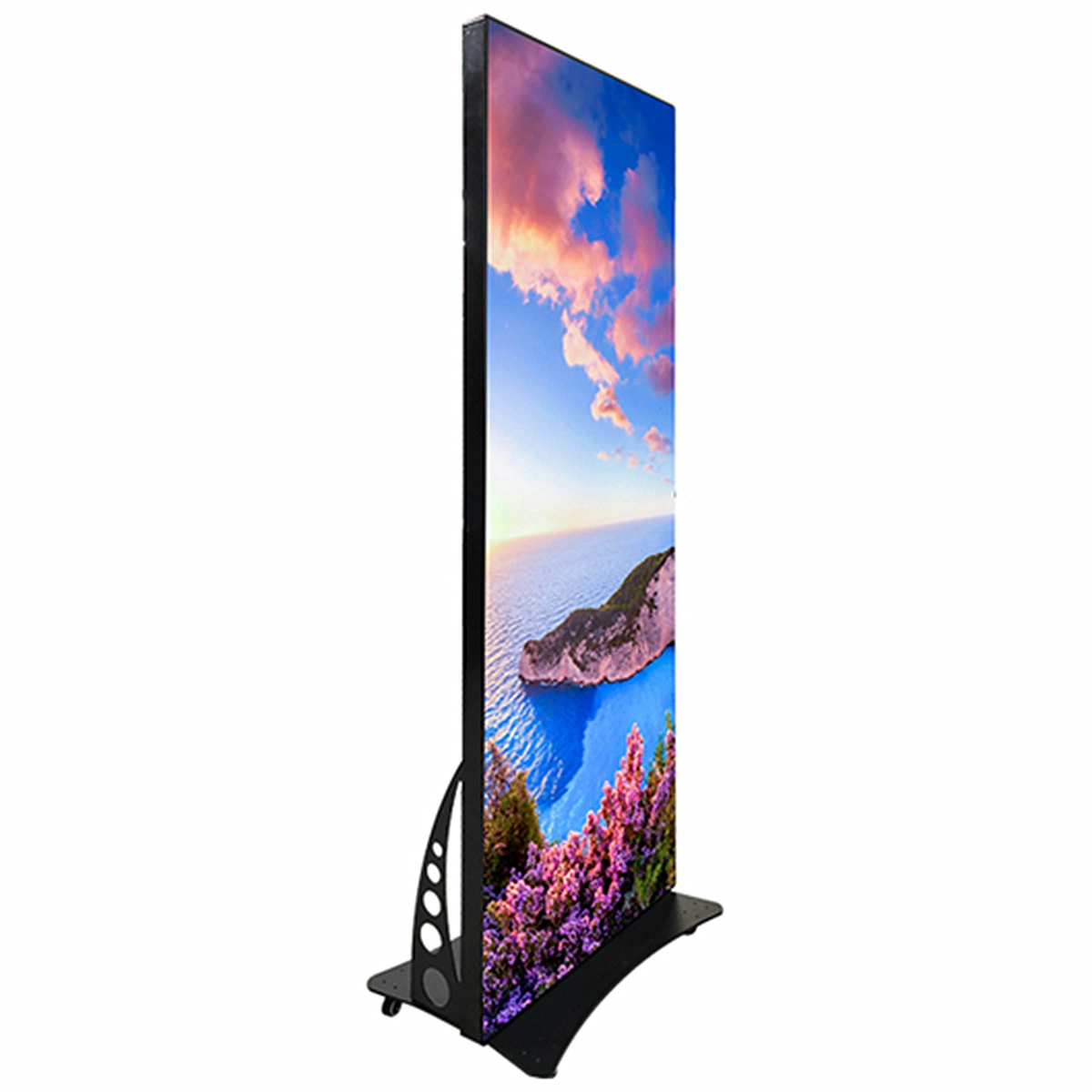 HD Indoor Publicidad P2.5 Portable Floor Standing WiFi LCD Screen Swing Panel Digital Signage Advertise and LED Poster Display