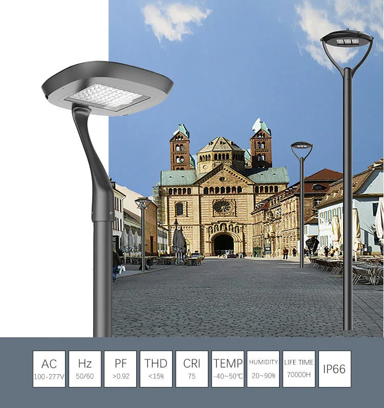 JD IP66 impermeable 5 años de garantía aluminio LED Road Outdoor Park Lamp Landscape Post Top Garden Street Lights