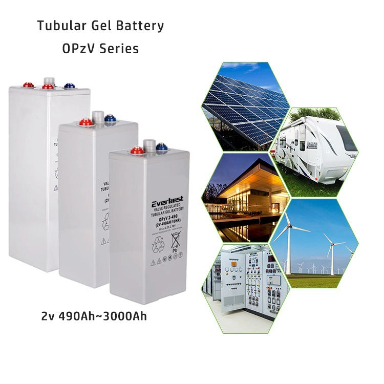 Tubular Gel Valve Regulated 2V 1500ah Lead Acid Solar Battery Deep Cycle Opzv Batteries