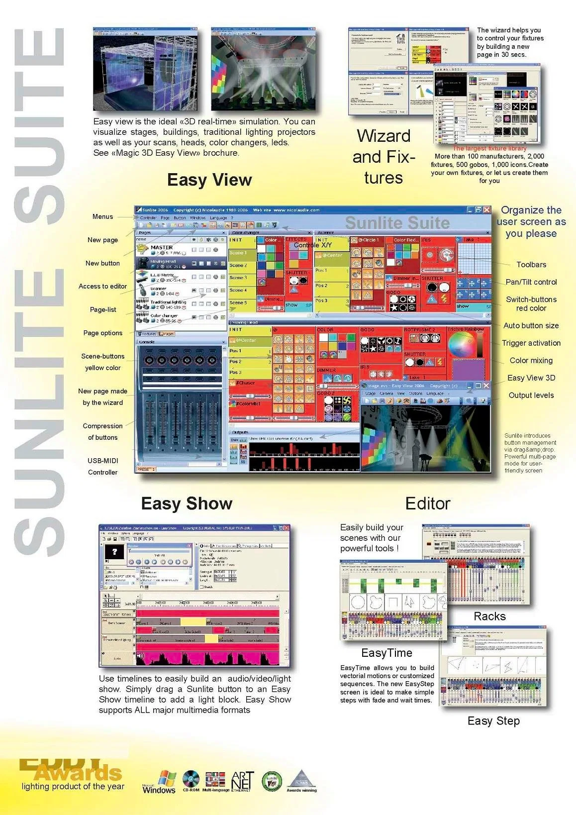 Sunlite2 Software DMX 512 PC Controller Dimmer