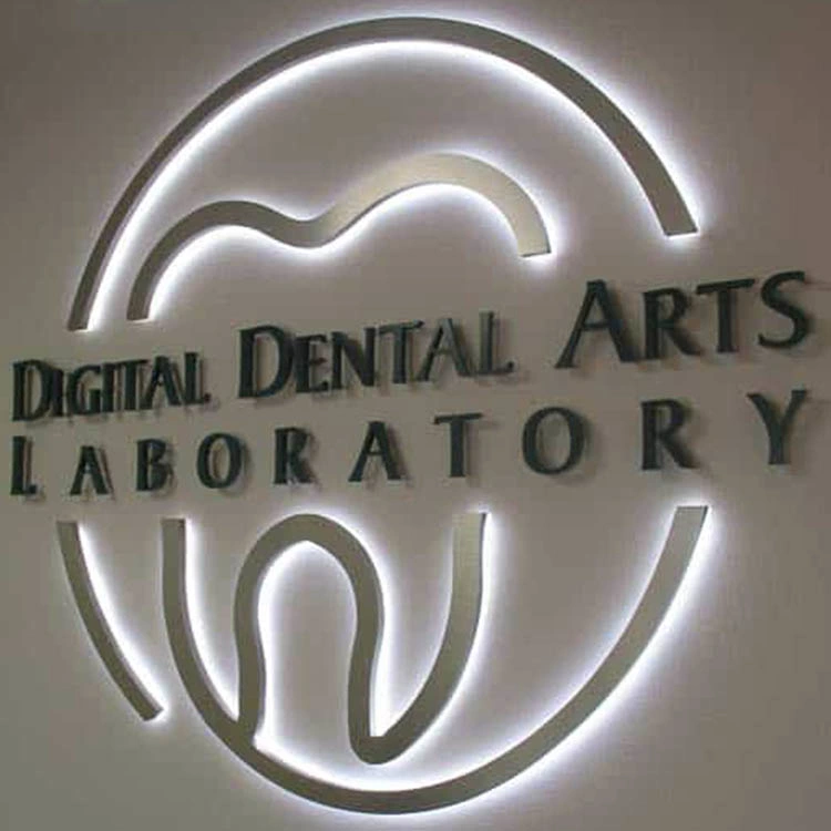 Dentista de acrílico iluminado un cartel de publicidad logotipo Tienda Dental Carta firmar