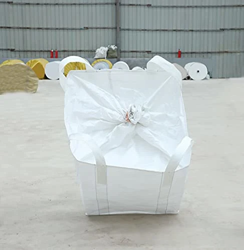 1000kg FIBC Bulk Bag 1 One Ton Bag Swl Duffle Top Flat Bottom Spout Woven Polypropylene Bag Four Loop FIBC Big Bag