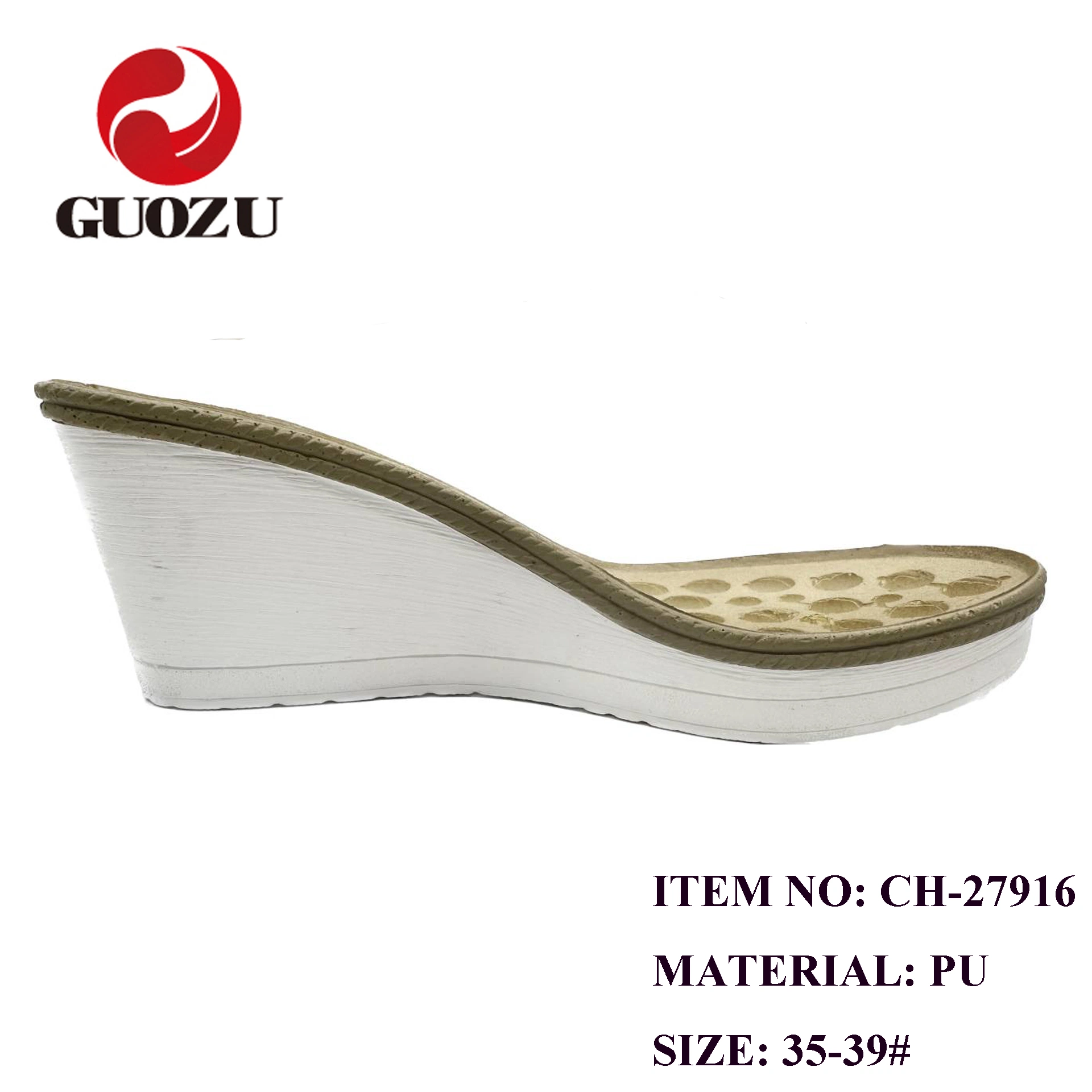 Custom Logo Women Sandals Custom Wedge Heel Ladies Unique Heels Sandal PU Outsoles