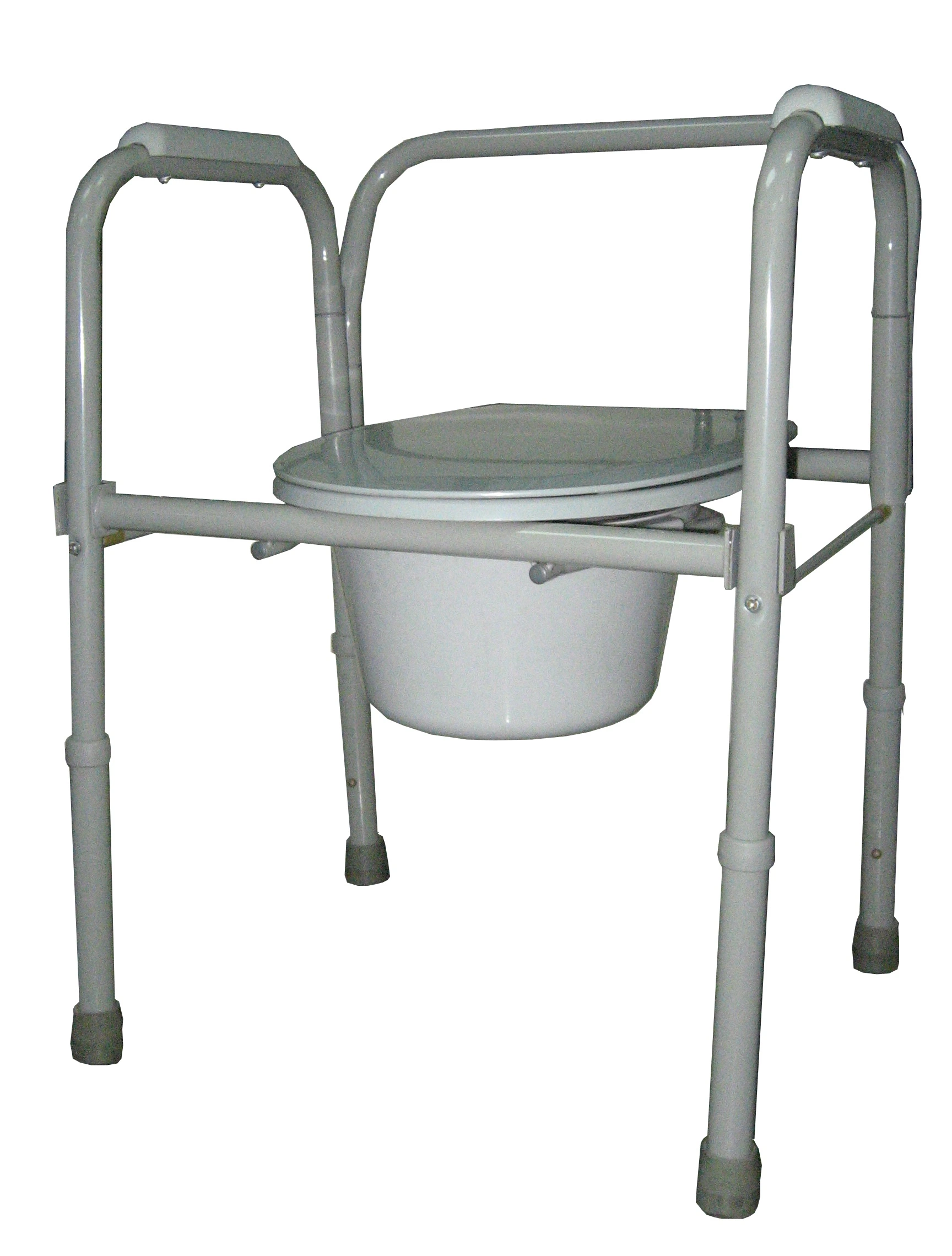 Anti-Skid Metal Folding Older Disable People Products Plastic Metal Commode Chair