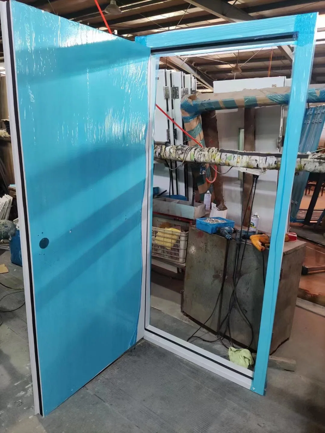 Strong Galvanized Steel Material Fireproof 90 Minutes Rated Fire Resistance Time Door