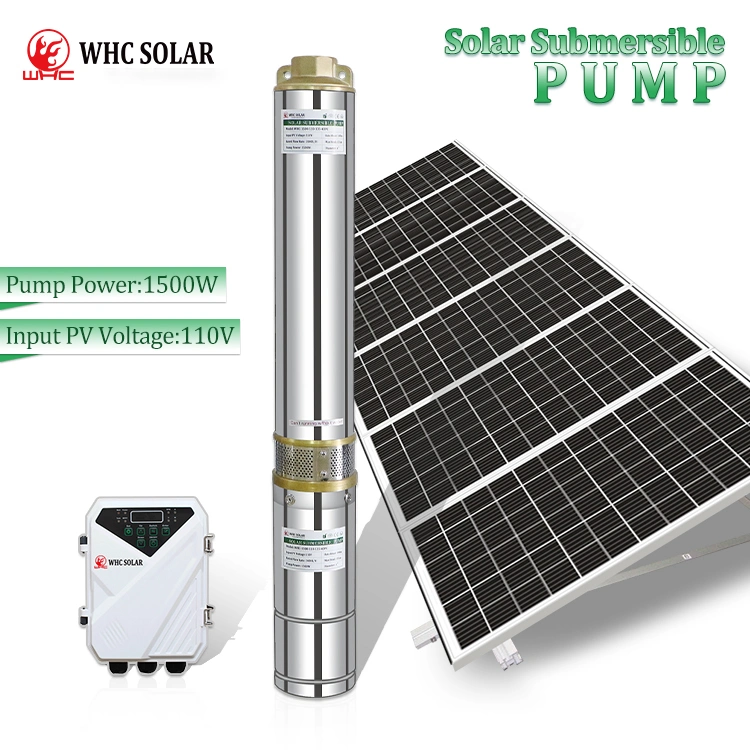 WHC Hochdruckpumpen-Set Solarstrom-Energiesystem DC Bürstenlose Pumpe Solar-Tauchwasserpumpe