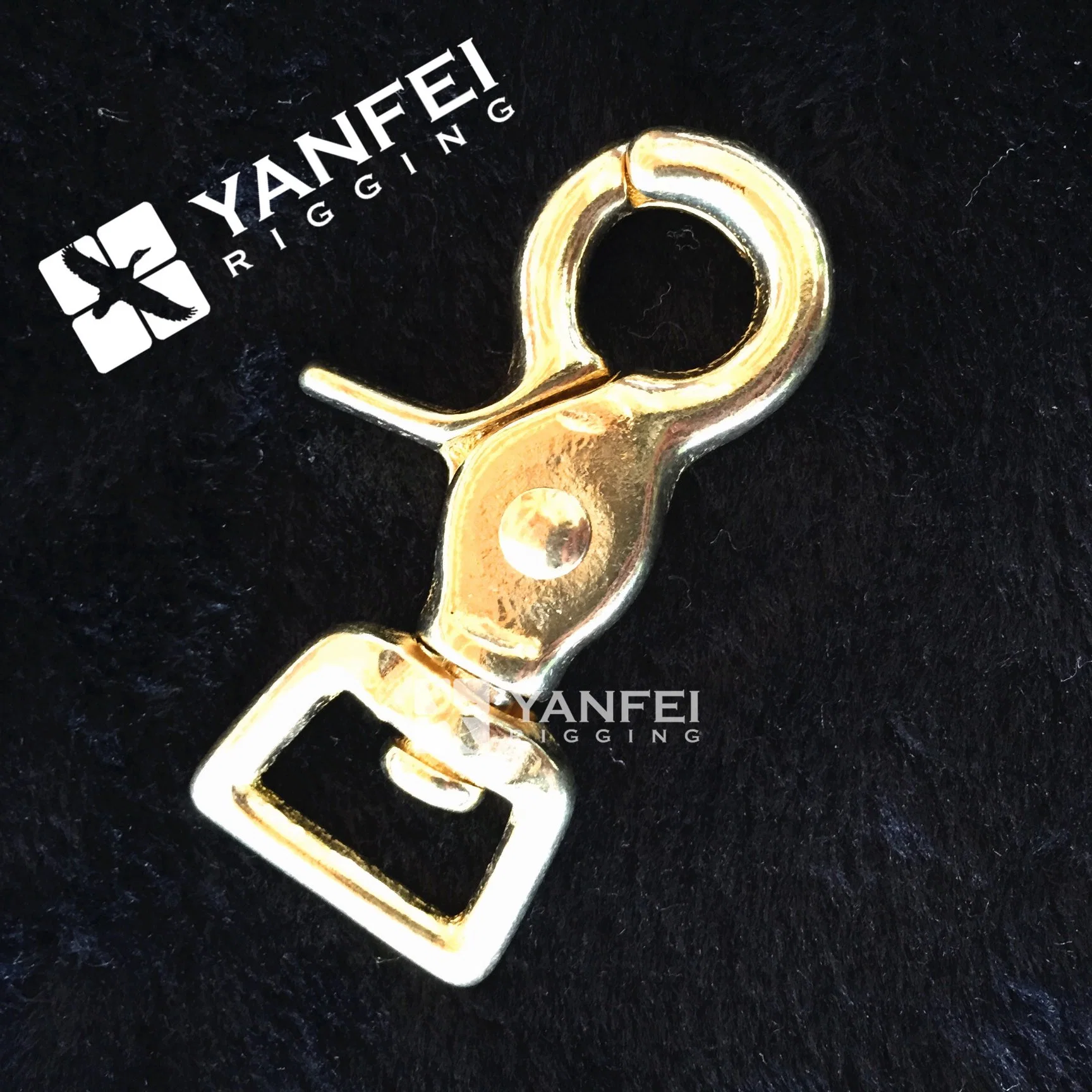 Hardware Solid Brass Hook with Swivel Ring