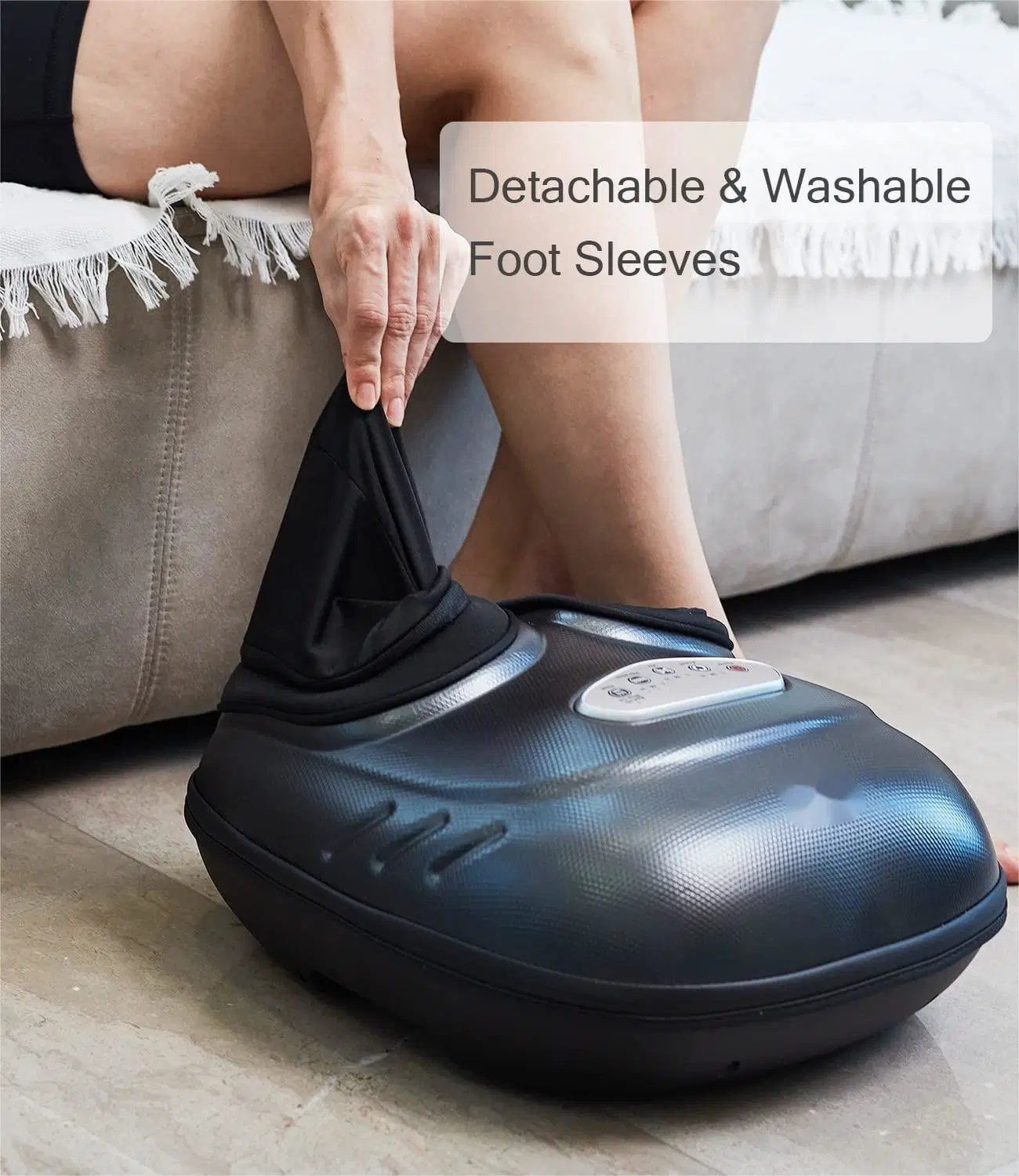 Shiatsu Foot Massager Machine with Soothing Heat, Deep Kneading Therapy, Air Compression, Improve Blood Circulation