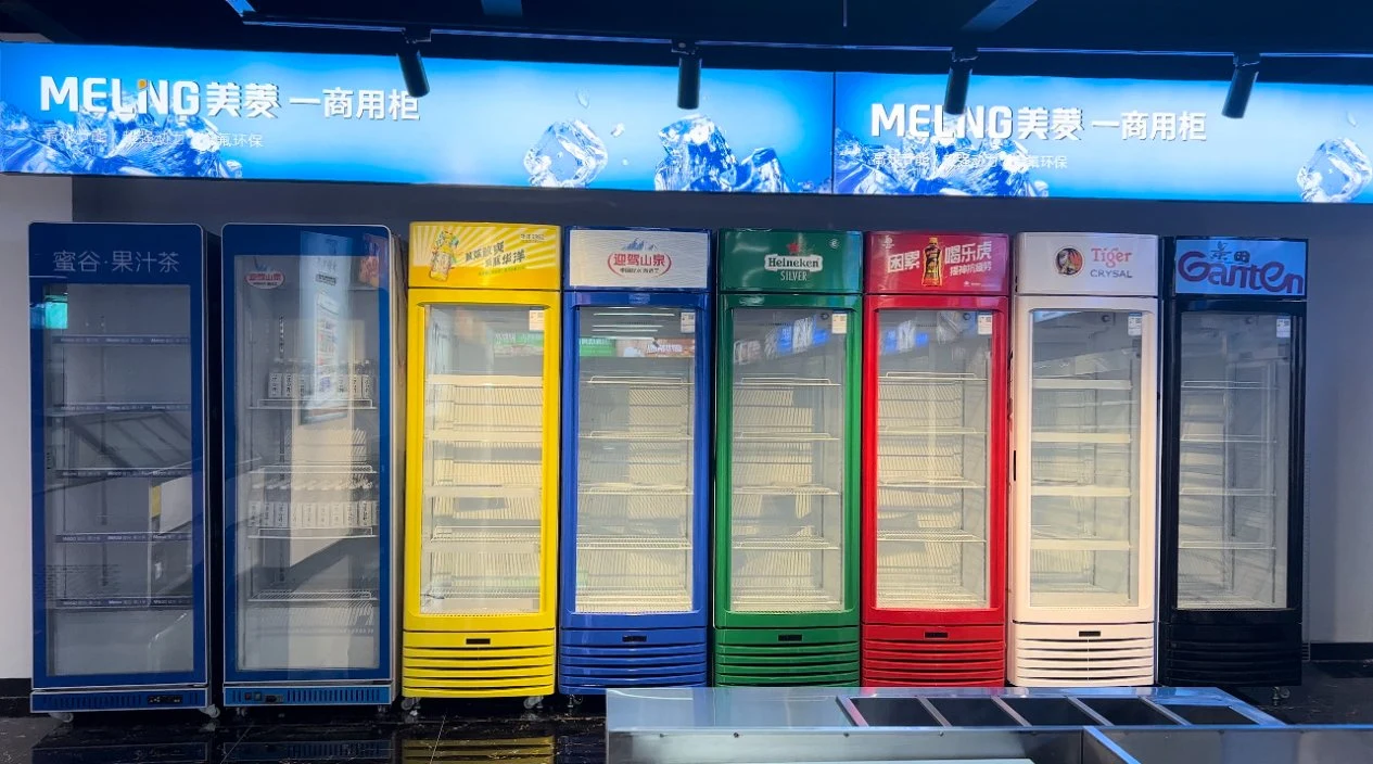 Supermarket/Bars Display Refrigerator Cabinets on Four Sides of Glass