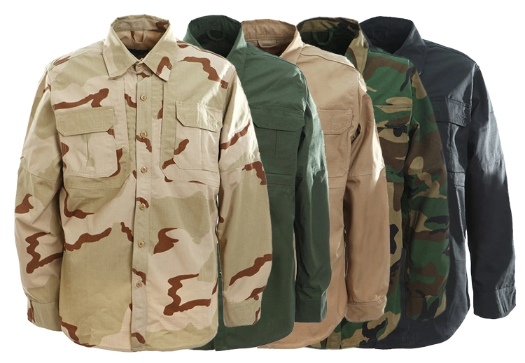 Style de camouflage à manchon long tactique multi couleurs Shirt pour hommes " Chemise de combat s sports de plein air