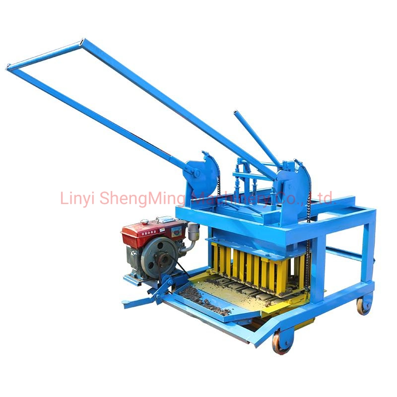 Movable Diesel Concrete Cement Fly Ash Hollow Brick Making Machine Fro Sale