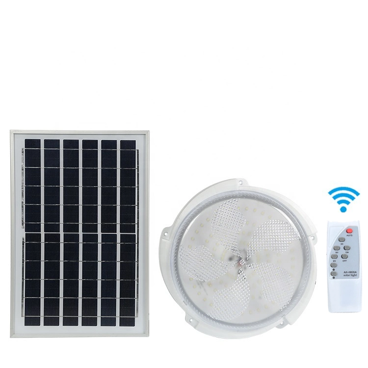 Solar Power Light Ceiling Lamp Outdoor IP65 Waterproof Smart Sensing for Home with Control