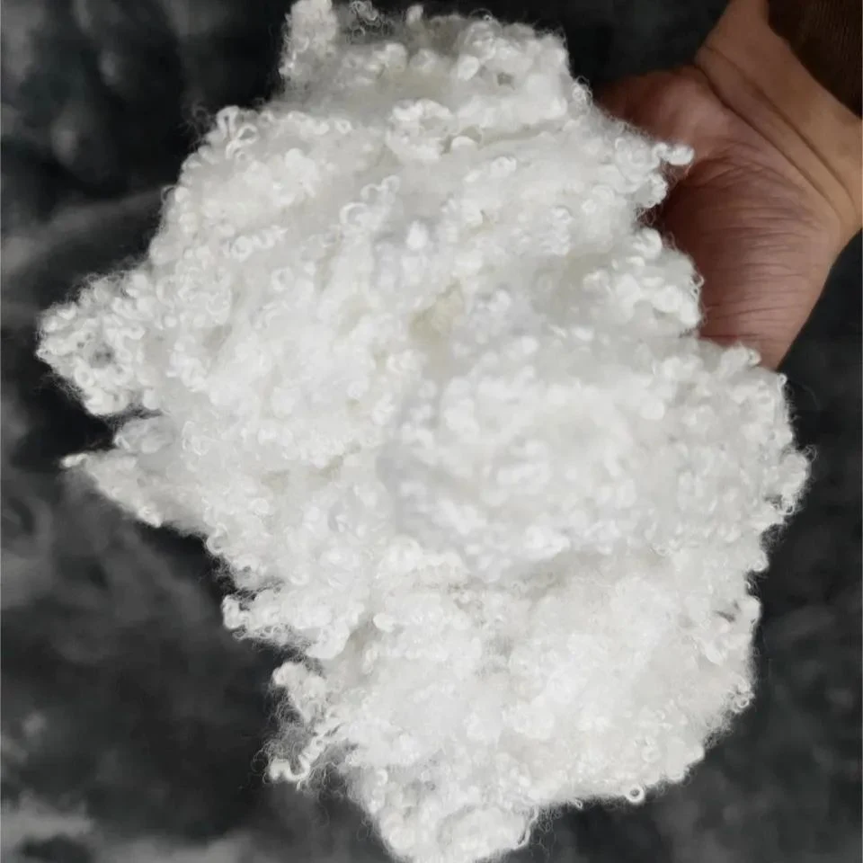 Virgin 3D*32mm Hollow Conjugated Siliconized Polyester Staple Fiber for Filling Polyester Fiber Manufacturers and Suppliers