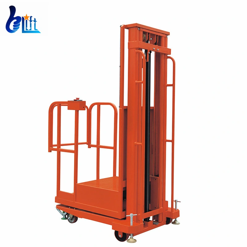 4.5m 200kg Semi Electric Order Picker Trolley Warehouse Lift Equipment