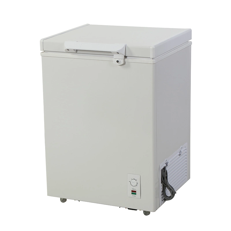 Baixo Preço Alto Desempenho 101L Mini Geladeira Tamanho Pequeno Refrigerador Comercial Mostruário de Sorvete Congelador Horizontal com Porta de Espuma