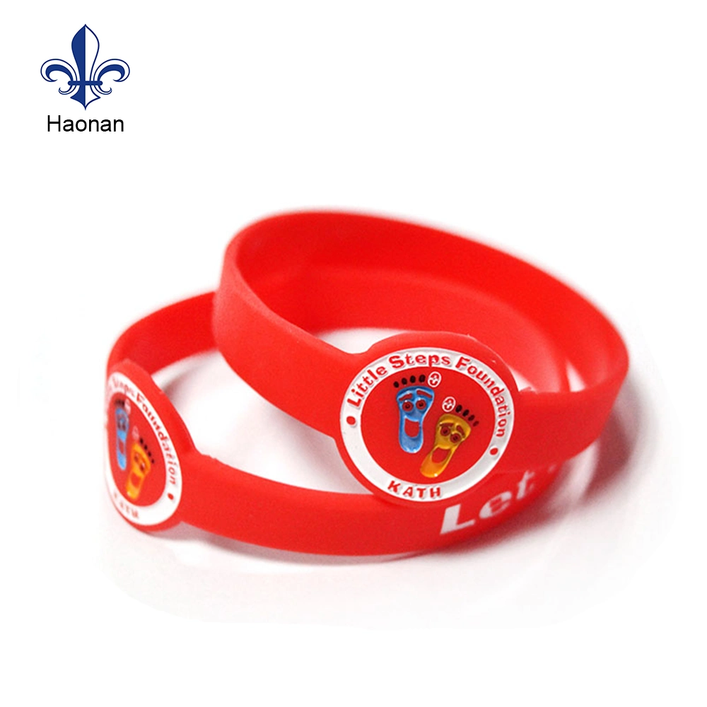 Bracelet en silicone à la mode personnalisé gravé/bande en caoutchouc