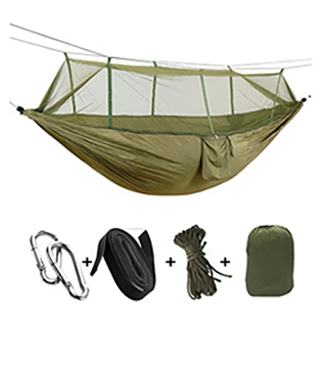 Moskitonetz Mesh Camping Hängematte mit Klapphalterung für draußen Komfort