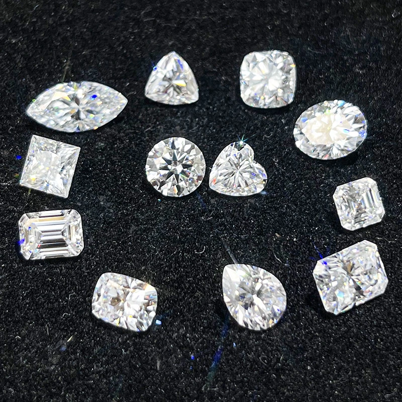 Provence Schmuck Best Cutting rund Brillantschliff 1CT EF Farbe Moissanit Diamant Moissanit Stein Loose Laser Graviert