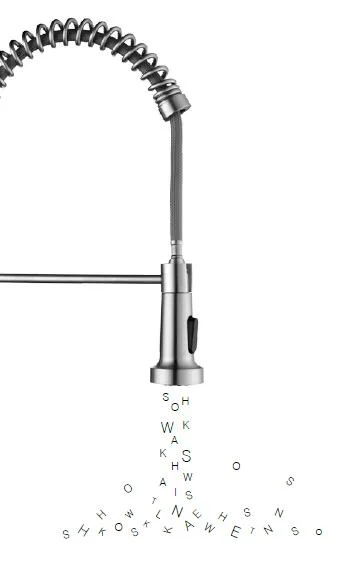 Estilo de extracción Fregadero Mezclador de pesado de acero inoxidable de 304#