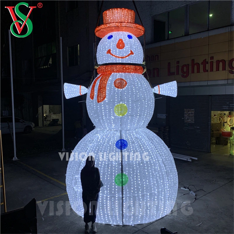 زخارف ضخمة خارجيّة ضوء عرض LED عيد ميلاد المسيح رجل ثلج أضواء
