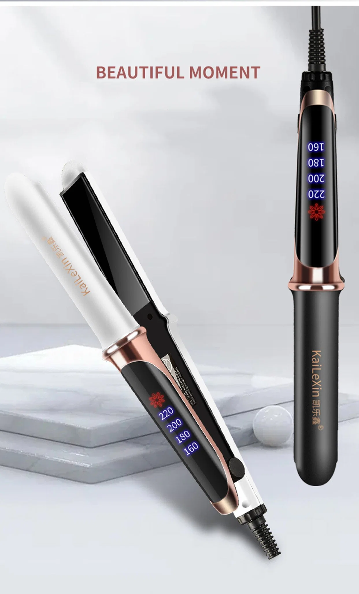 Factory Wholesale/Supplier Professional Home Use Elegant Portable Smart Automatic Curling Hair Curler Flat Iron