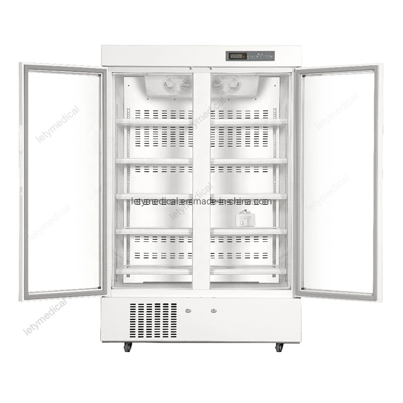 656L Medical Refrigerator Fridge Laboratory Refrigeration Equipment 2 to 8 Degree Double Door