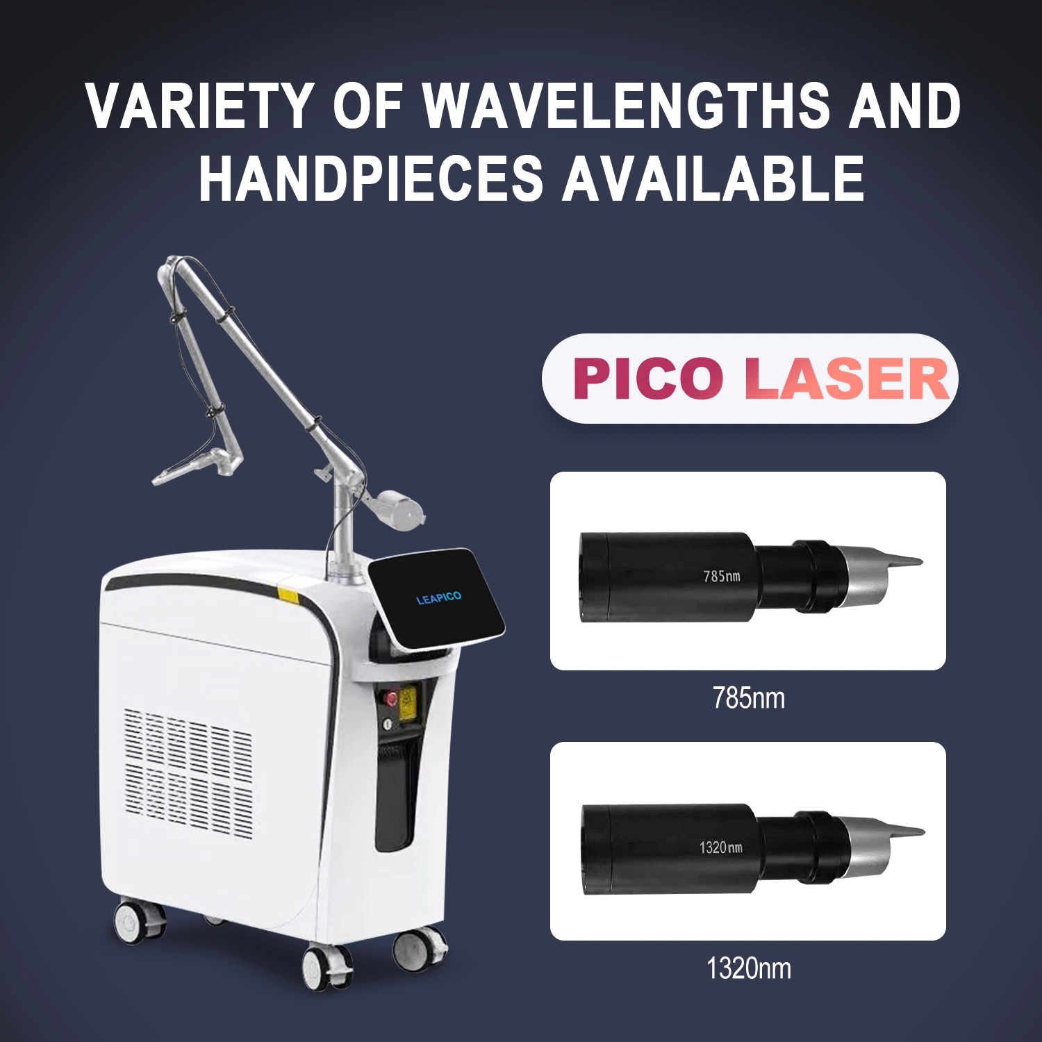 Picosecond Laser Pico Laser 500PS pigmentos de tatuagem Melasma Remoção da pele Rejuvenescimento