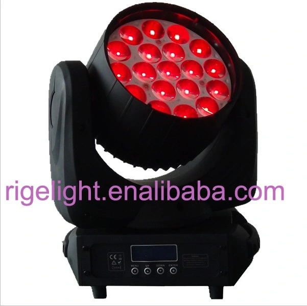 19LED * 12W Full Color LED Zoom Moving Head Wash Light für Stufe