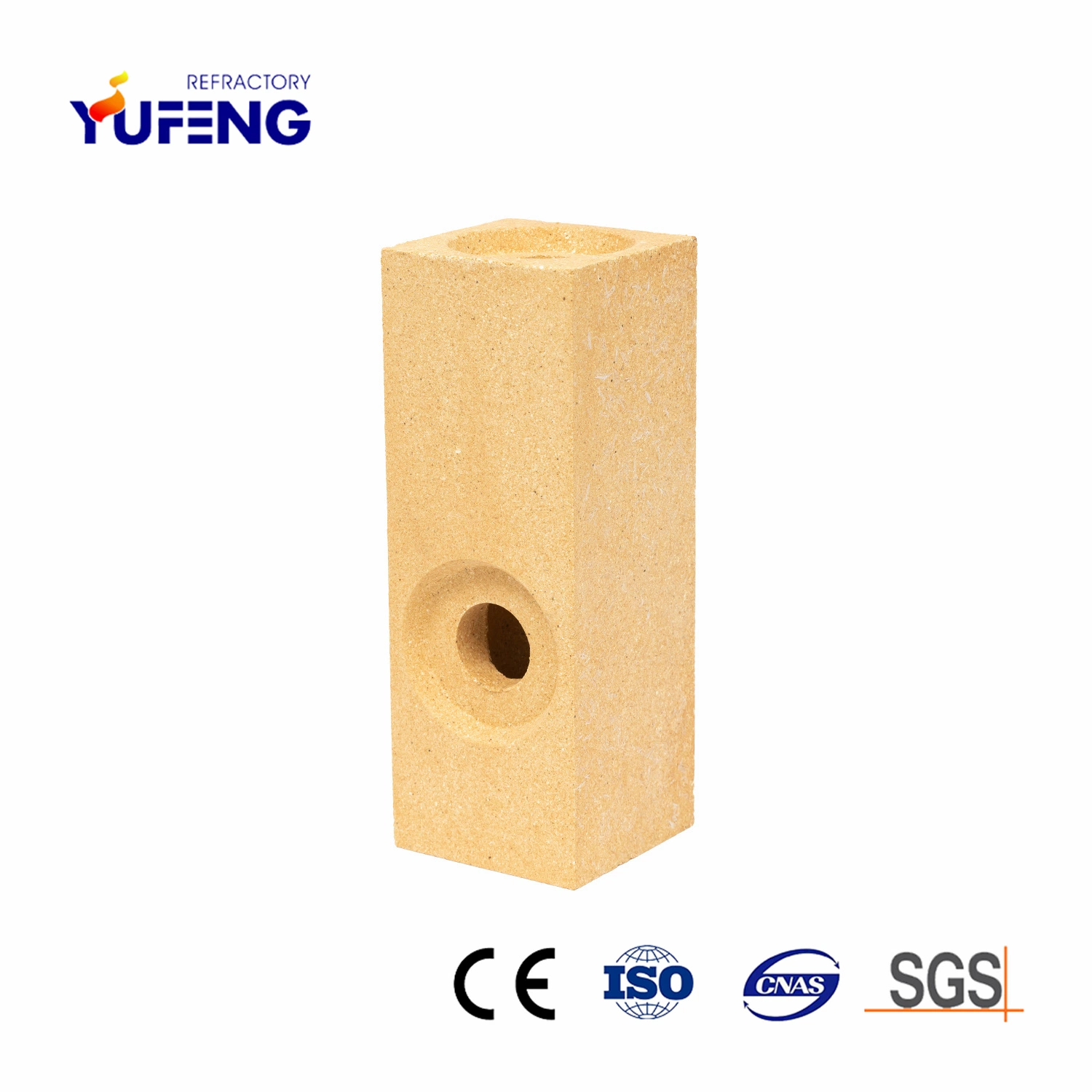 40% 70% Alumina Fire Clay/Andlusite/Bauxite Refractory Square Tube Cast Iron Brick