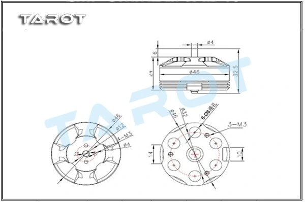 Tarot Tl68p07 moteur sans balai à disque 380 kv 6 s