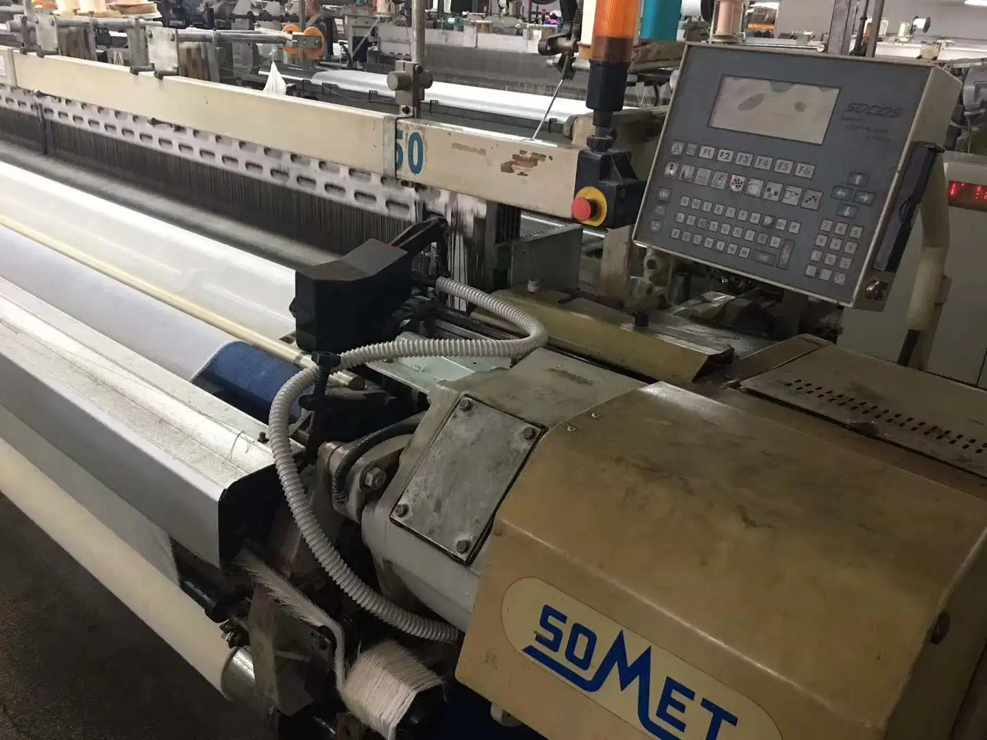 Used Somet Thema 11 320cm Rapier Loom Year 1992 with Staubli 2612 Dobby 2 Colors Weaving Woven Fabric Machinery Loom Location China