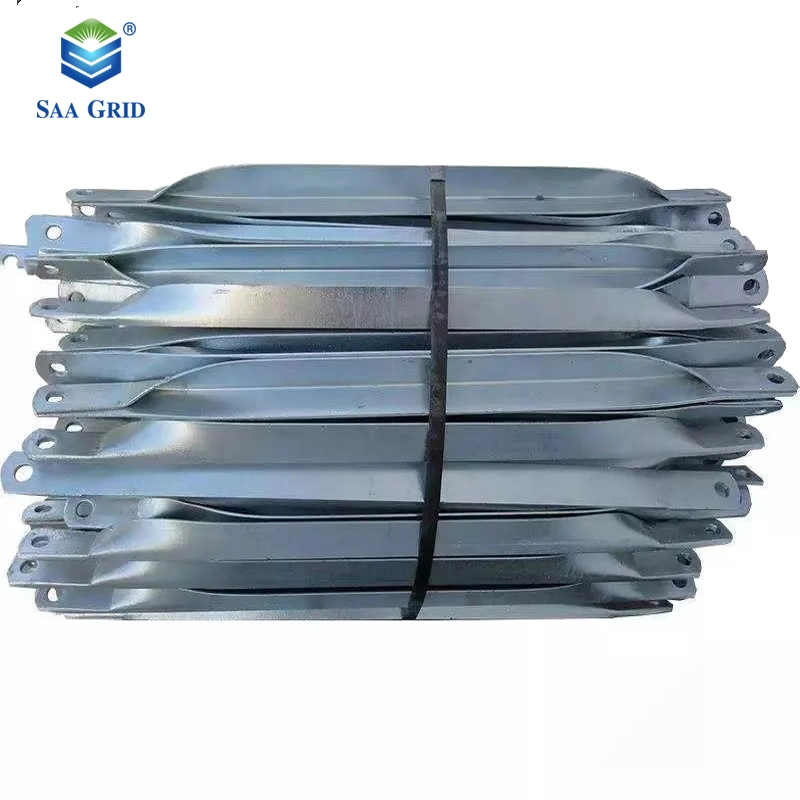 Q235 Electric Power Line Hardware Hot DIP Galvanized Angle Steel Cross Arm Composite with Hole Spacing for Dead Ending 15kv Crossarm Deadend