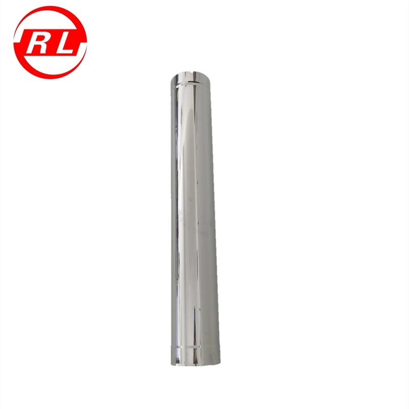 Silver White 1 M Single Wall Stainless Steel Funnel Straight Pipe