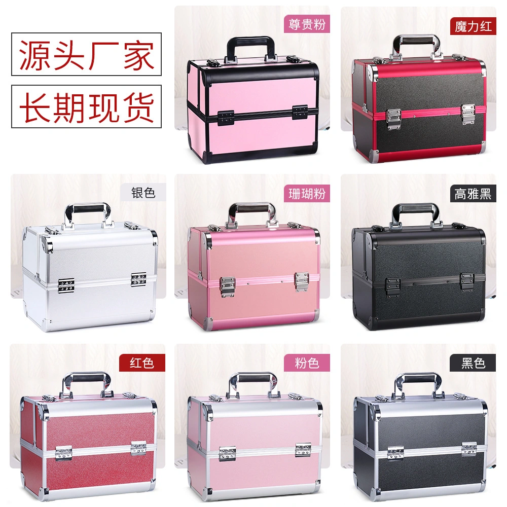 Portable 2 Layer Cosmetic Case Makeup Box