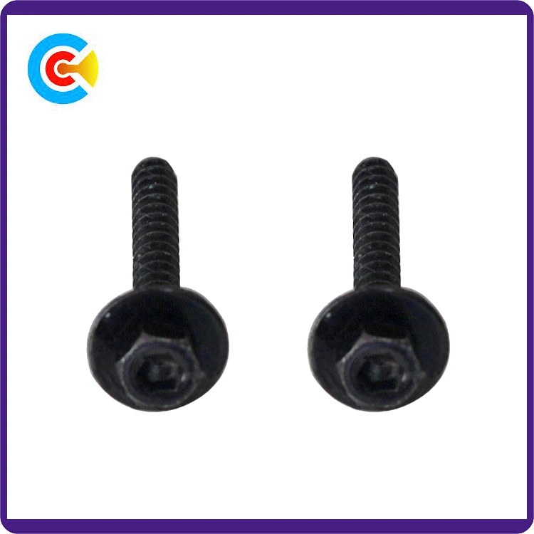 Acero al carbono/10,9/8,8/4,8" cabeza hexagonal tornillos autorroscantes con arandela