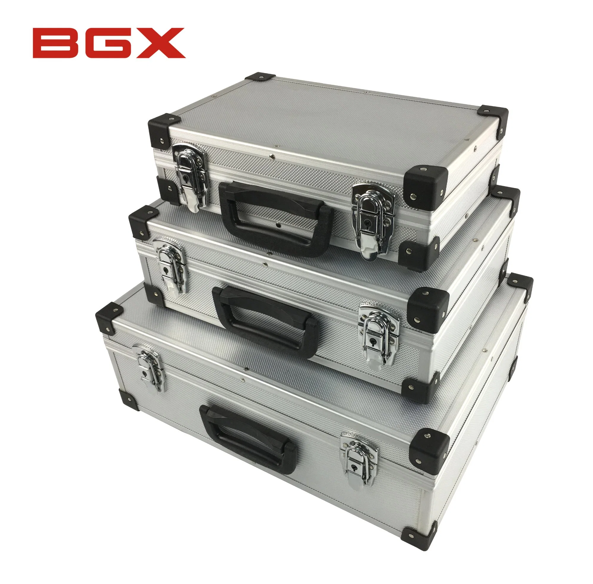 Boîte à outils aluminium BGX, 3 pièces, assortiment d'outils à main pour la maison