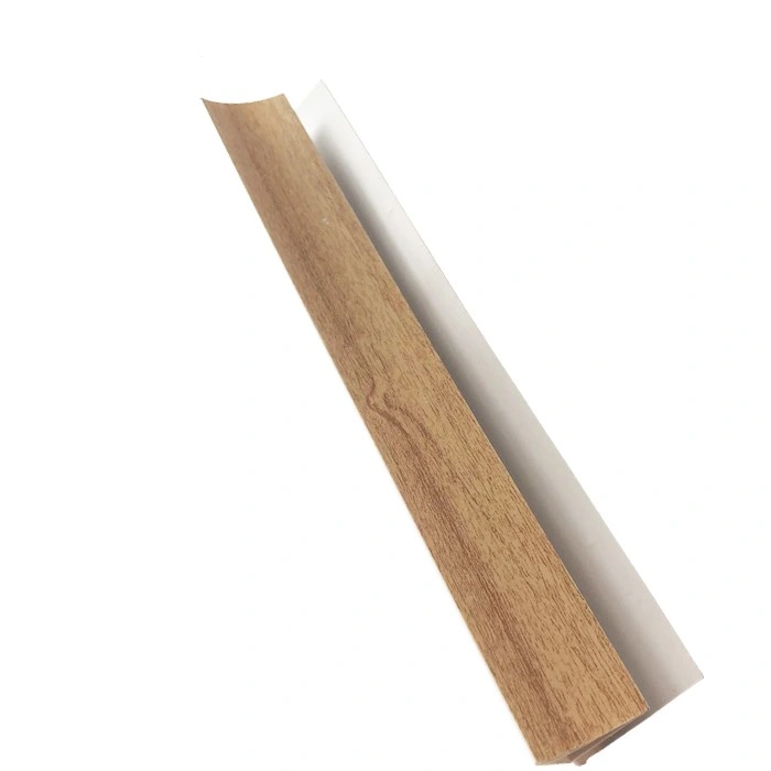 Teak Wooden Surface H&U Clip Profile Baguette Cornice Corner PVC Accessories for Ceiling and Wall Decoration