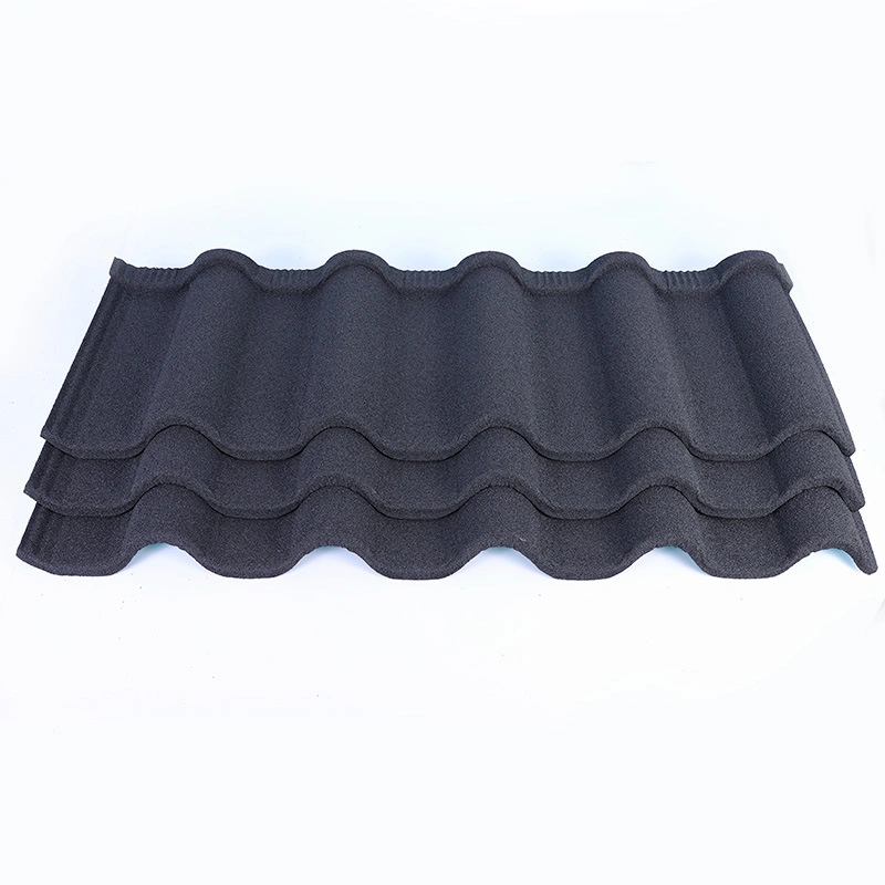 1250mm*420mm Roman Style Noise Reduction Thermal Insulation Deep Pit Roman Tile Stone Roof Sheet