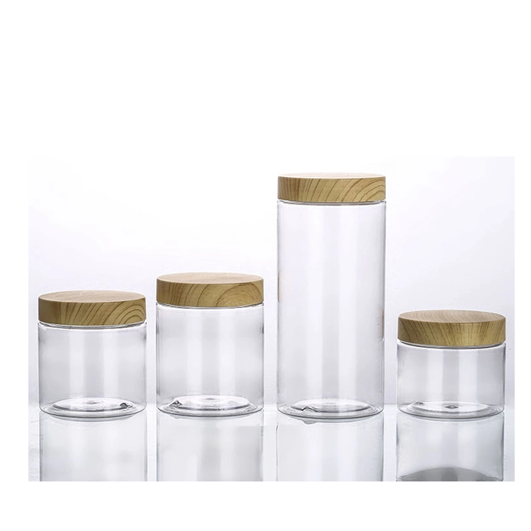 60ML 140ml 200 ml 240 ml 450 ml Crema Facial transparente de plástico PET Jar